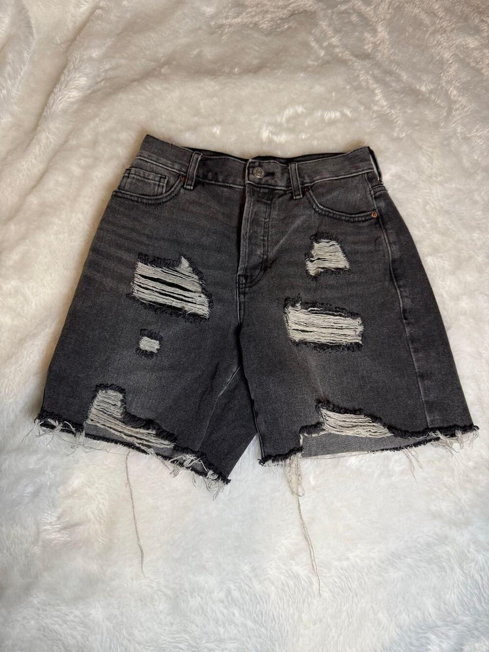 Pacsun high rise distressed boy shorts womens